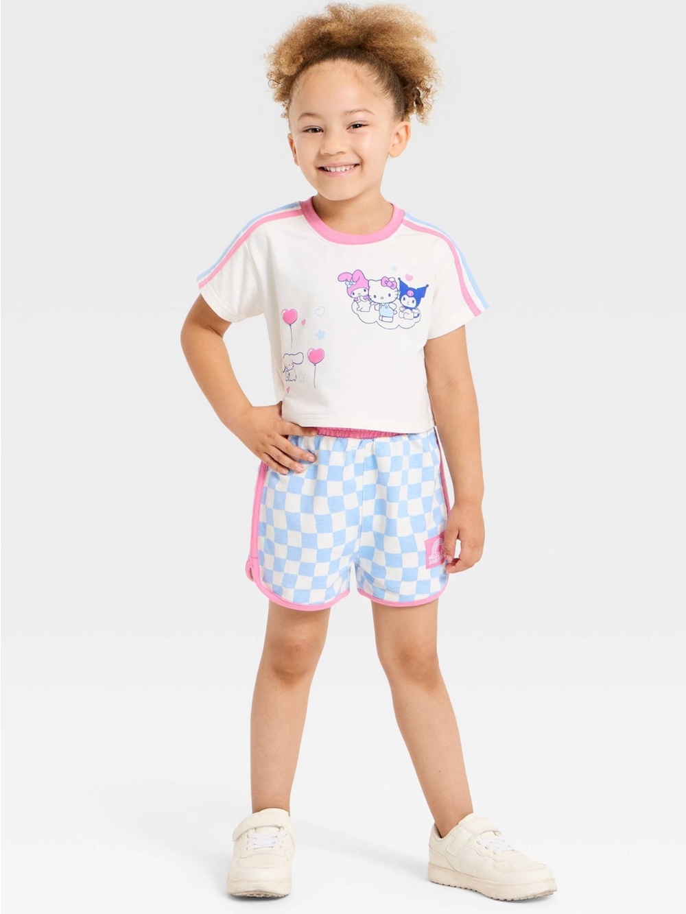 Outfit Hello Kitty White, Blue & Pink Short Sleeve Set